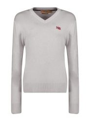 Geographical Norway Sweter w kolorze szarym rozmiar: XL. Szare swetry Geographical Norway, xl, bez wzorów, bez ramiączek. Za 105.63 zł.