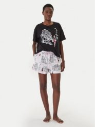 DKNY Piżama YI50108 Czarny Regular Fit. Czarne piżamy DKNY, s, bez wzorów, z bawełny, bez kołnierzyka, bez ramiączek. Za 359.99 zł.