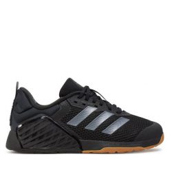 Buty na siłownię adidas. Czarne buty treningowe adidas, bez wzorów, bez zapięcia, na fitness i siłownię. Za 599.99 zł.