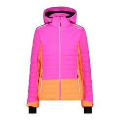 Damska kurtka narciarska softshell CMP. Czerwone kurtki narciarskie CMP, na zimę, bez wzorów, z softshellu, bez kaptura, narciarskie. W wyprzedaży za 732.75 zł.