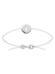 L'Atélier Précieux Srebrna bransoletka z elementem ozdobnym rozmiar: onesize. Szare bransoletki l'Atelier precieux, srebrne. Za 126.99 zł.