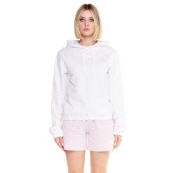 Bluza lekka z bawełna z kaptur na co dzień. Brązowe bluzy LEONE 1947 APPAREL, bez wzorów, z bawełny, sportowe, bez ramiączek, bez kaptura. Za 84.16 zł.