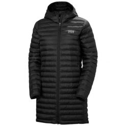 Damska długa kurtka z kapturem Helly Hansen Sirdal. Czarne kurtki Helly Hansen, m, bez wzorów, z poliesteru, z kapturem. Za 761.50 zł.