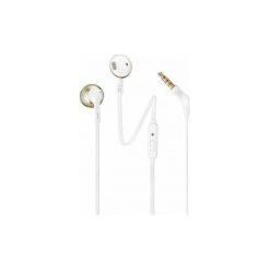 Słuchawki JBL T 205 złote. Żółte słuchawki douszne JBL. Za 89.90 zł.