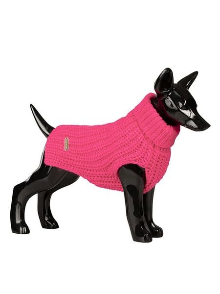 Paikka Wełniany sweter w kolorze różowym dla psa rozmiar: 25 cm. Różowe swetry Paikka, bez wzorów, z materiału, bez ramiączek. Za 96.83 zł.
