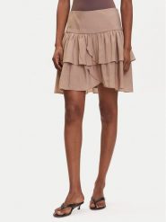 Vero Moda Spódnica mini Clara 10336425 Beżowy Regular Fit. Brązowe spódnice Vero Moda, xs, bez wzorów, z wiskozy, mini. Za 119.99 zł.