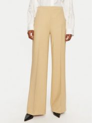 United Colors Of Benetton Spodnie materiałowe 4962DF01Z Beżowy Wide Leg. Brązowe spodnie materiałowe United Colors Of Benetton, bez wzorów, z materiału. Za 139.99 zł.