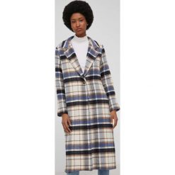Answear Lab płaszcz z wełną przejściowy. Niebieskie płaszcze Answear Lab, m, bez wzorów, z wełny, klasyczne, bez kaptura. W wyprzedaży za 339.99 zł.