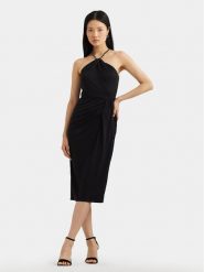 Lauren Ralph Lauren Sukienka koktajlowa 250933432001 Czarny Slim Fit. Czarne sukienki Lauren Ralph Lauren, bez wzorów, z syntetyku, wizytowe, bez kołnierzyka, bez ramiączek. Za 819.99 zł.