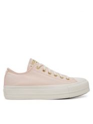 Converse Trampki Chuck Taylor All Star Lift Platform Gold A12584C Różowy. Czerwone trampki Converse, bez wzorów, z materiału, retro, bez zapięcia. Za 269.99 zł.