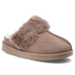 Brązowe Kapcie Vinceza Ciepłe Domowe Obuwie Damskie. Brązowe kapcie VINCEZA, bez wzorów. Za 79.99 zł.