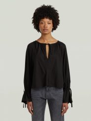 G-Star Bluzka w kolorze czarnym rozmiar: XS. Czarne bluzki G-Star, xs, bez wzorów, z lyocellu, retro, bez kołnierzyka, bez ramiączek. Za 194.95 zł.