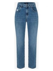 More & More Dżinsy - Tapered fit - w kolorze niebieskim rozmiar: 38. Niebieskie jeansy More & More, z aplikacjami, ze skóry, klasyczne, z podwyższonym stanem. Za 141.19 zł.