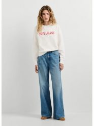 Pepe Jeans Bluza "Celeste" w kolorze białym rozmiar: XS. Białe bluzy Pepe Jeans, xs, bez wzorów, z jeansu, bez ramiączek, bez kaptura. Za 144.58 zł.