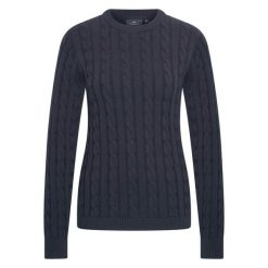 Sweter damski HV Polo Tally. Niebieskie swetry HV POLO, na zimę, bez wzorów, bez ramiączek. W wyprzedaży za 348.50 zł.