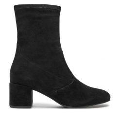 Botki HÖGL. Czarne botki Högl, bez wzorów, bez obcasa, na słupku, bez zapięcia. Za 499.99 zł.