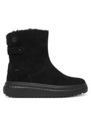 Caprice Botki 9-26410-45 Czarny. Czarne botki Caprice, bez wzorów, ze skóry, bez obcasa, na płaskiej podeszwie, bez zapięcia. Za 649.99 zł.