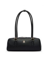 Tommy Hilfiger Torebka Th Grace Shoulder Bag AW0AW18748 Czarny. Czarne torebki klasyczne Tommy Hilfiger, bez wzorów, ze skóry, bez dodatków. Za 569.99 zł.