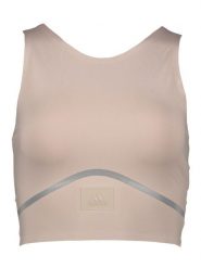 Adidas Top sportowy w kolorze beżowym rozmiar: M. Brązowe topy sportowe adidas, m, bez wzorów, outdoorowe. Za 146.45 zł.