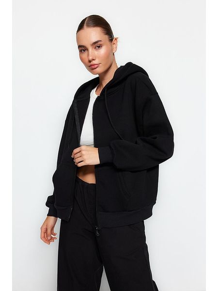 Trendyol Bluza w kolorze czarnym rozmiar: XS. Czarne bluzy Trendyol, xs, bez wzorów, bez ramiączek, bez kaptura. Za 86.99 zł.