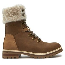 Trapery Kimberfeel. Brązowe śniegowce Kimberfeel, bez wzorów, bez obcasa, bez zapięcia. Za 629.99 zł.