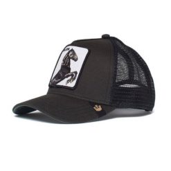 Czapka z daszkiem Goorin Bros. The Stallion Trucker - 101-0393-BLK. Czarne czapki z daszkiem Goorin Bros, bez wzorów, sportowe. Za 141.00 zł.