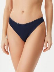 Tommy Hilfiger Stringi UW0UW05214 Granatowy. Niebieskie stringi Tommy Hilfiger, bez wzorów, z syntetyku. Za 69.99 zł.
