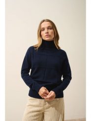 Just Cashmere Kaszmirowy golf "Loralia" w kolorze granatowym rozmiar: L. Niebieskie swetry Just Cashmere, l, bez wzorów, z kaszmiru, bez ramiączek. Za 357.45 zł.
