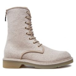 Botki Max Mara. Brązowe botki Max Mara, bez wzorów, bez obcasa, na płaskiej podeszwie, bez zapięcia. Za 1,849.00 zł.