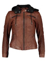 BLUE MONKEY Skórzana kurtka "Wonder" w kolorze jasnobrązowym rozmiar: S. Brązowe kurtki BLUE MONKEY, s, bez wzorów, ze skóry, bez kaptura. Za 400.65 zł.