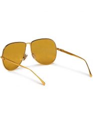 Fendi Okulary przeciwsłoneczne FF 0437/S Złoty. Żółte okulary przeciwsłoneczne Fendi, bez wzorów, z tworzywa sztucznego, złote. Za 1,579.00 zł.