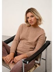 Just Cashmere Kaszmirowy sweter "Janice" w kolorze karmelowym rozmiar: M. Brązowe swetry Just Cashmere, m, bez wzorów, z kaszmiru, bez ramiączek. Za 380.34 zł.