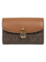 Michael Kors Portfel w kolorze brązowo-jasnobrązowym - 12 x 8 x 4 cm rozmiar: onesize. Brązowe portfele Michael Kors, bez wzorów, z materiału. Za 384.71 zł.