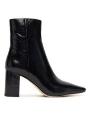 MICHAEL Michael Kors Botki Elise 40T5ELME7L Czarny. Czarne botki MICHAEL Michael Kors, bez wzorów, ze skóry, bez obcasa, na słupku, bez zapięcia. Za 659.99 zł.