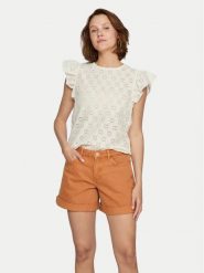 Vila Bluzka Sumia 14097198 Biały Regular Fit. Białe bluzki Vila, s, bez wzorów, z syntetyku, bez kołnierzyka, bez ramiączek. Za 59.99 zł.