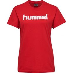 Koszulka sportowa z krótkim rękawem damska Hummel Cotton Logo. Czerwone t-shirty sportowe Hummel, xs, bez wzorów, bez ramiączek, do piłki nożnej. Za 139.50 zł.