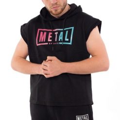 Bluza bez rękawów Metal Boxe Miami Vice. Czarne bluzy METAL BOXE, bez wzorów, sportowe, bez ramiączek, bez kaptura. Za 213.00 zł.