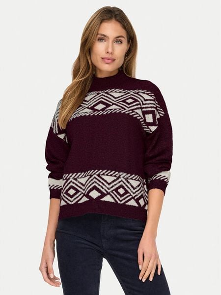 ONLY Golf Victoria 15321179 Fioletowy Regular Fit. Fioletowe swetry ONLY, xs, bez wzorów, z syntetyku, bez ramiączek. Za 169.99 zł.