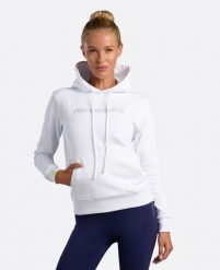Bluza z kapturem damska Off Court. Białe bluzy NORDICDOTS, bez wzorów, z bawełny, klasyczne, bez ramiączek, z kapturem. Za 275.00 zł.