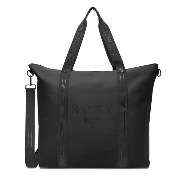 Torebka Roxy. Czarne shopper bag Roxy, bez wzorów, bez dodatków. Za 159.99 zł.