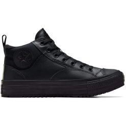 Buty sportowe Converse Chuck Taylor All Star Malden Street Boot. Czarne buty sportowe lifestyle Converse, bez wzorów, ze skóry ekologicznej, retro, bez zapięcia. Za 590.00 zł.
