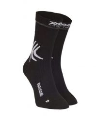 Skarpety rowerowe X-Socks Bike Pro Mid 4.0. Czarne skarpetki X-Socks, bez wzorów, z materiału. Za 84.00 zł.