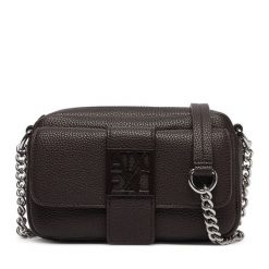 Torebka Armani Exchange. Brązowe listonoszki Armani Exchange, bez wzorów, bez dodatków. Za 564.99 zł.