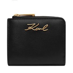Portfel KARL LAGERFELD. Czarne portfele KARL LAGERFELD, bez wzorów. Za 529.99 zł.