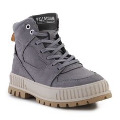 Buty Palladium Pallashock Hi Snk loudburst W 98357-054-M szare. Szare buty treningowe bez wzorów, z gumy, bez zapięcia. Za 859.80 zł.