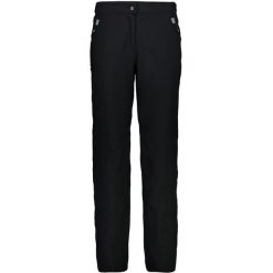 Spodnie damskie narciarskie CMP 3W18596CF. Czarne spodnie narciarskie CMP, bez wzorów, z materiału, narciarskie. Za 349.99 zł.