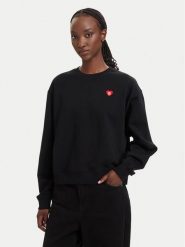 HUGO Bluza Deroxina 7 50555808 Czarny Relaxed Fit. Czarne bluzy bez kaptura Hugo, m, bez wzorów, z bawełny, bez kaptura. Za 509.99 zł.