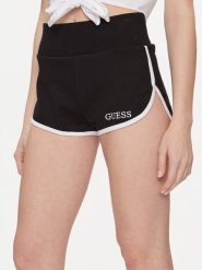 Guess Szorty sportowe E4GD04 KBP41 Czarny Relaxed Fit. Czarne szorty sportowe Guess, z aplikacjami, z bawełny. Za 159.99 zł.
