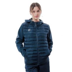 Damska kurtka z kapturem Givova Superior. Niebieskie kurtki Givova, bez wzorów, z puchu, z kapturem. Za 303.99 zł.