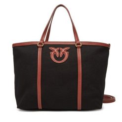 Torebka PINKO. Czarne shopper bag Pinko, bez wzorów, klasyczne, bez dodatków. Za 839.99 zł.